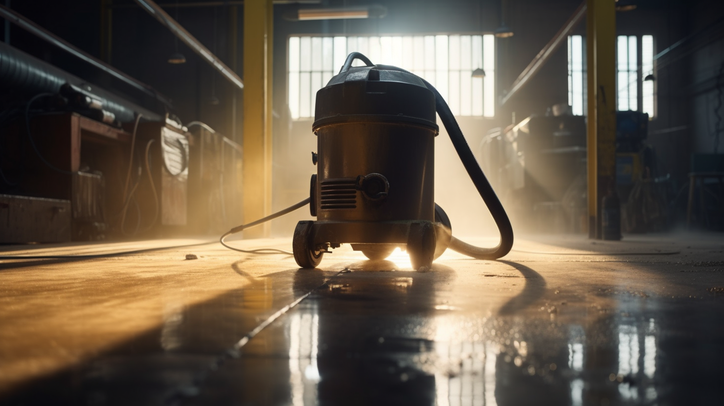 Wet and dry vacuum cleaner in factory